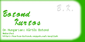 botond kurtos business card